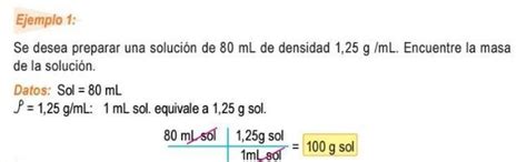 Se Desea Preparar Una Soluci N De Ml De Densidad G Ml