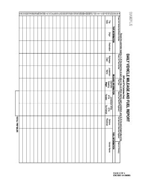 Fillable Online Samplesample Daily Vehicle Mileage And Fuel Report Bb