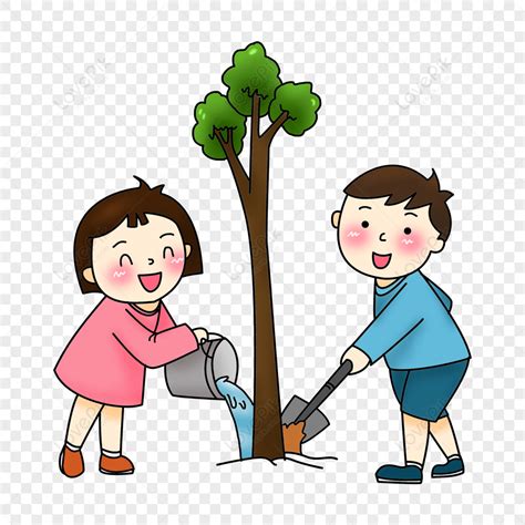 Children Planting Trees Tree Kids Planting Children Png Hd