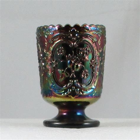 Fenton Amethyst Strawberry Carnival Glass Toothpick Holder Carnival Glass