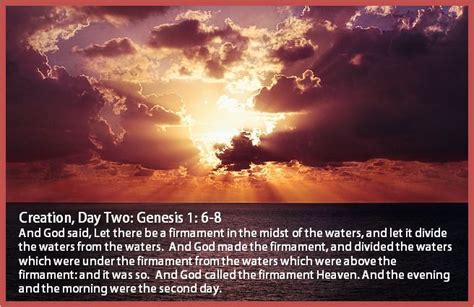 Creation Day Two Genesis 16 8 God Made A Firmament That Divided