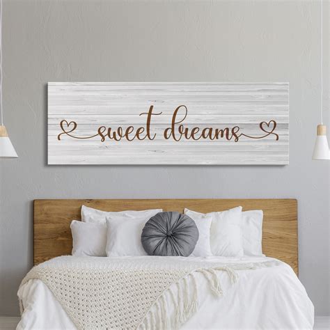 Sweet Dreams Sign Large Bedroom Wall Decor Over The Bed Etsy