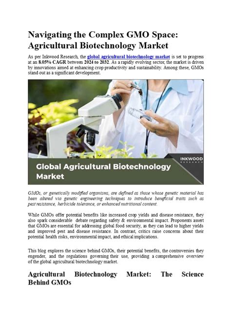 Ppt Navigating The Complex Gmo Space Agricultural Biotechnology