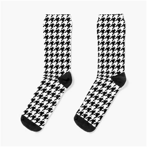 Houndstooth Classic Weaving Pattern Socks For Sale By Redhomestead