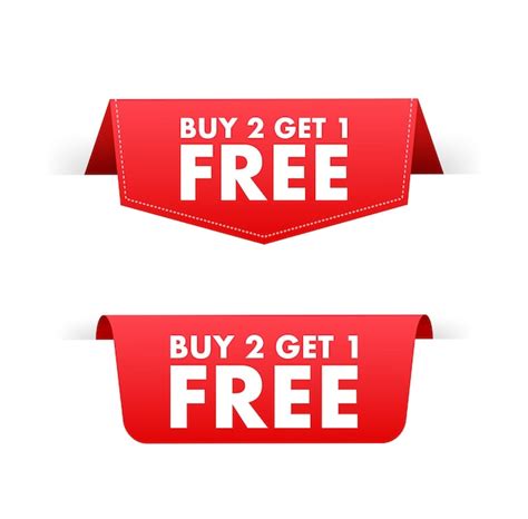 Premium Vector Buy Get Free Sale Tag Banner Design Template