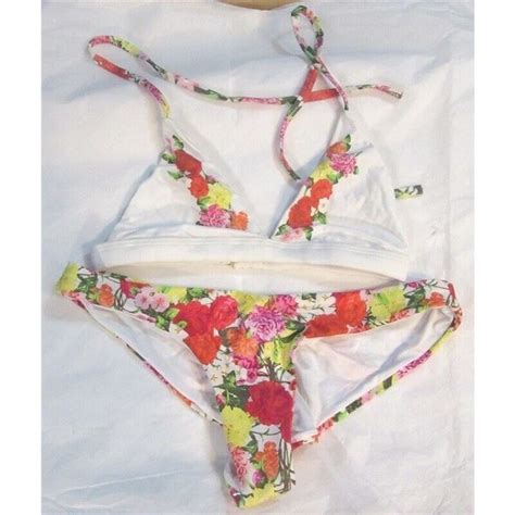 Pilyq Swim Nwot Pilyq White Floral Triangle Cheeky Bikini Swim Set Poshmark