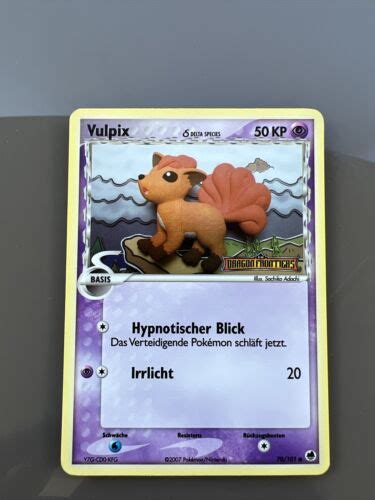 Pokemon Karte Trading Card Ex Dragon Frontiers Nr Vulpix