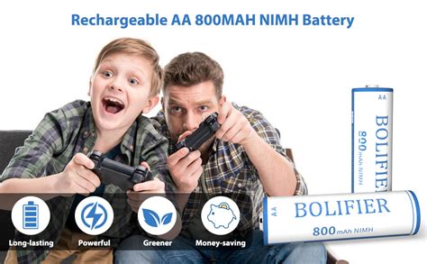 Bolifier Rechargeable Aa Batteries Mah Ni Mh Double A Solar