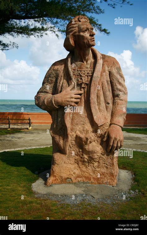 Christopher Columbus statue in Baracoa, Cuba, Greater Antilles ...