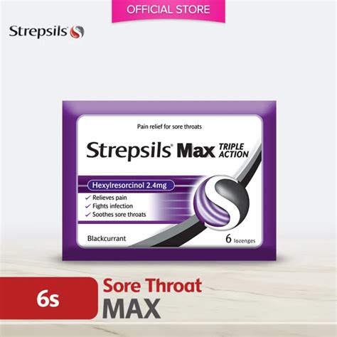 Strepsils Max S Throat Soothing Lozenges Lazada