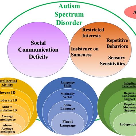 Overlap between categories and dimensions for core ASD symptoms and ...