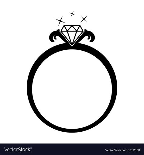 Diamond jewelry ring Royalty Free Vector Image