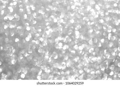 Unfocused Abstract Silver Glitter Holiday Background Stock Photo