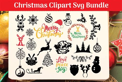 Christmas Clipart Svg Bundle Graphic By MeshaArts Creative Fabrica