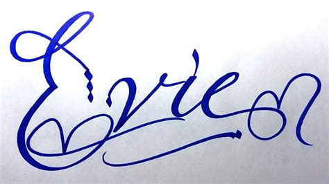 Evie Name Signature Calligraphy Status How To Cursive Write With Cut