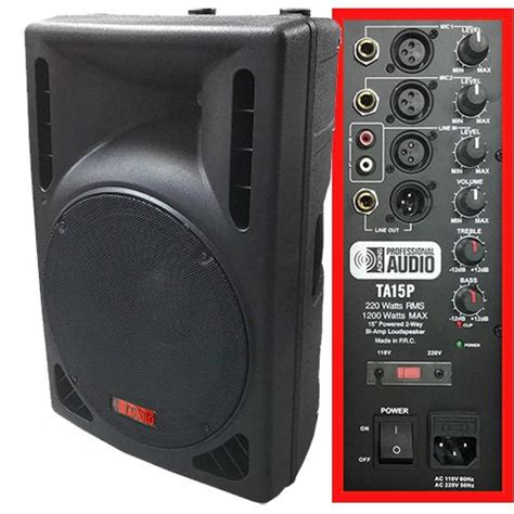 Best Price 1200 Watt Powered Dj Speaker 15 Inch Bi Amp 2 Way Active Speaker System By Adkins