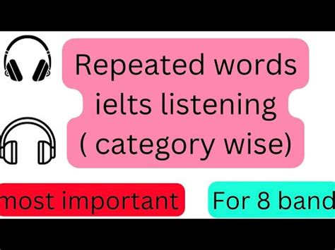 Most Repeated Words Ielts Listening 8 Band Tricks YouTube