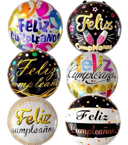 Pack Globos Feliz Cumplea Os Met Licos Cm Dise Os En