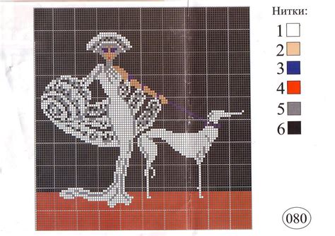Вышивка крестом / Cross stitch : Дама с собакой- вышивка