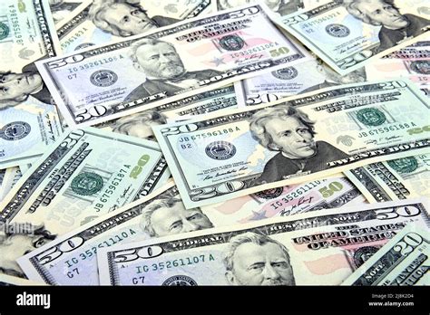 20 And 50 Dollar Bills Usa Stock Photo Alamy