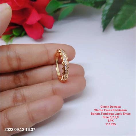 Jual Cincin Perhiasan Wanita Titanium Xuping Rodium Dewasa Perhiasan