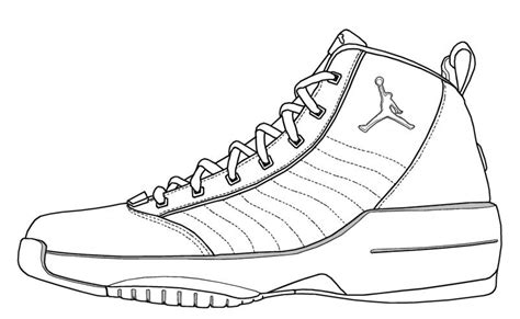 Dibujo De Zapatillas Jordan De Nike Para Colorear Dibujos Para Colorear