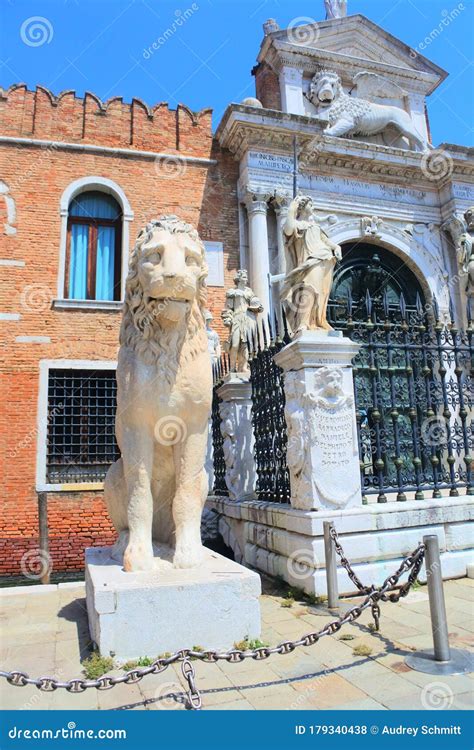 Lion in Venice stock photo. Image of sculpture, architecture - 179340438