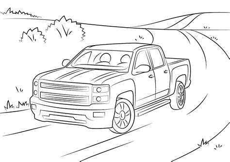 Desenhos De Chevrolet Silverado Para Colorir E Imprimir Colorironline