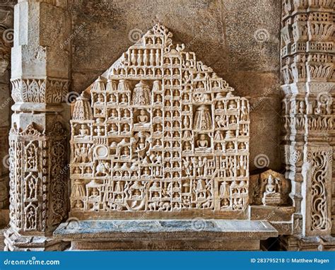 Stone Carving of the Palitana Temple Stock Photo - Image of ...