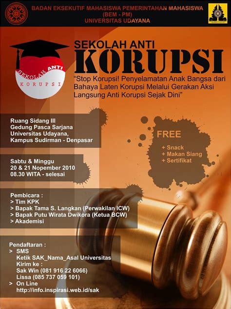 Poster Anti Korupsi Mahasiswa – Sketsa