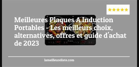 Meilleures Plaques A Induction Portables Les Meilleurs Choix