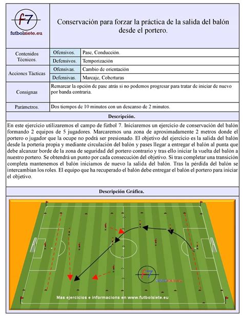 Conservación con objetivo de la salida del balón FutbolSiete eu