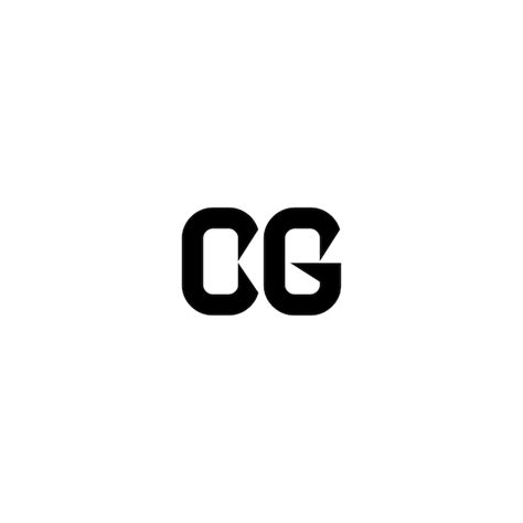 Cg Monogramme Logo Design Lettre Texte Nom Symbole Monochrome Logotype