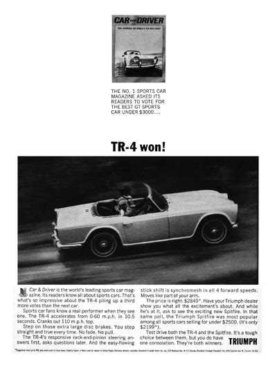1964 Triumph Tr 4 Ad Tr 4 Won