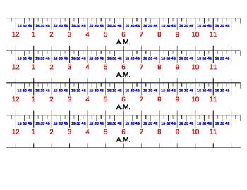 elapsed time on number line