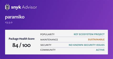 paramiko - Python Package Health Analysis | Snyk