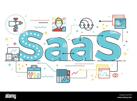 Saas Software As A Service Word Illustration For Business Concept