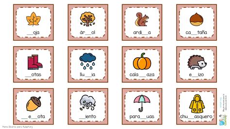 Ortograf A Vocabulario De Oto O Baraja De Cartas Con Pistas Visuales