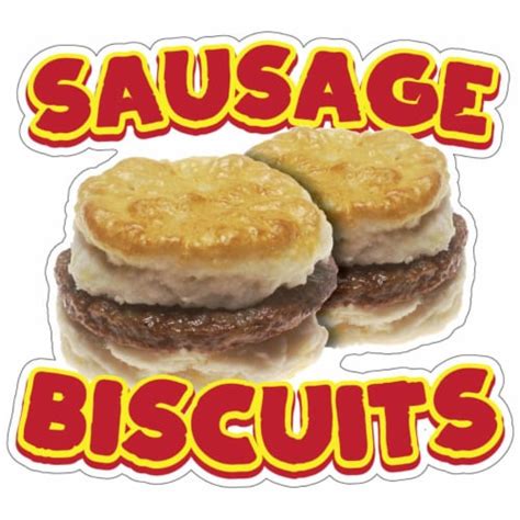 Signmission 8 In Sausage Biscuits Decal Concession Stand Food Truck