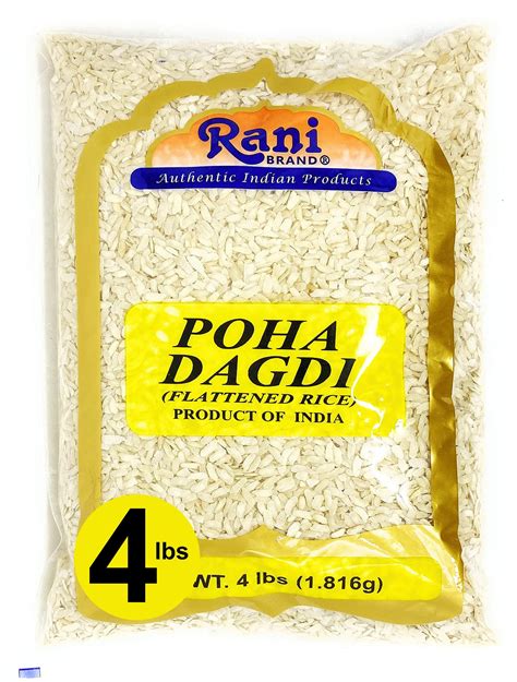 Rani Poha Powa Extra Thick Dagadi Cut Flattened Rice 64oz 4lbs 1