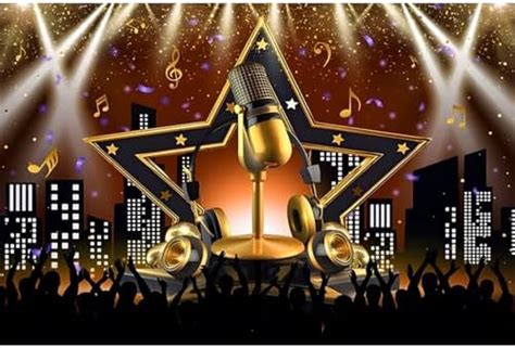 Amazon YongFoto Night Show Karaoke Backdrop 10x8ft Photography