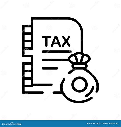 Taxes Icon Vector Isolated On White Background Taxes Sign Lin Stock