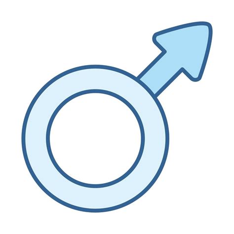 Sexual Health Gender Male Sign Line Fill Blue Icon 2586857 Vector Art