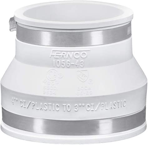 Amazon Fernco 1056 43W Reducing 4 X 3 Inch Flexible Pipe Coupling