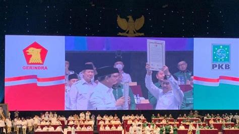 Gerindra Pkb Resmi Teken Mou Koalisi Untuk Pemilu 2024