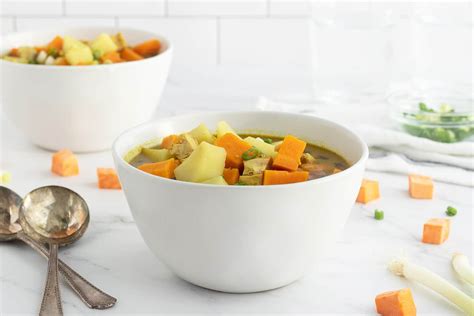 Curried Sweet Potato Soup With Chicken