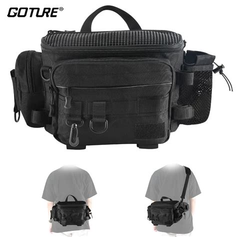 Goture Fishing Tackle Bags Single Shoulder Crossbody Bag Waist Pack