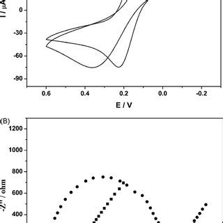 Cyclic Voltammograms A And Nyquist Plots B Of GCE A And LDH GCE