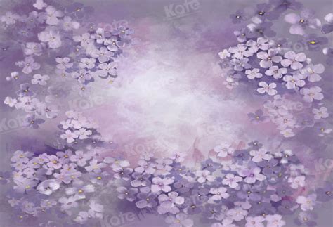 Kate Purple Floral Backdrop Fine Art Portrait For Photography