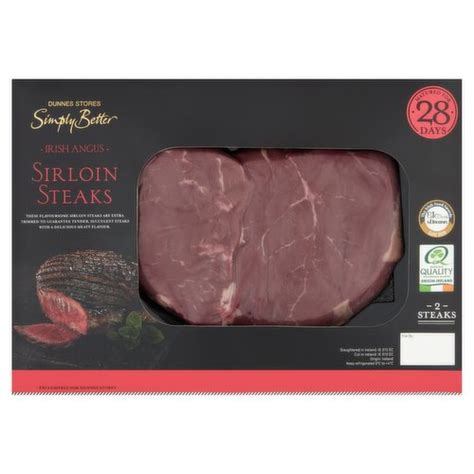 Dunnes Stores Simply Better 2 Irish Angus Sirloin Steaks 440g Dunnes Stores